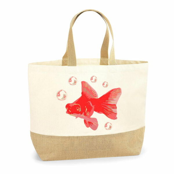 Sac de plage - Broderie Poisson Rouge