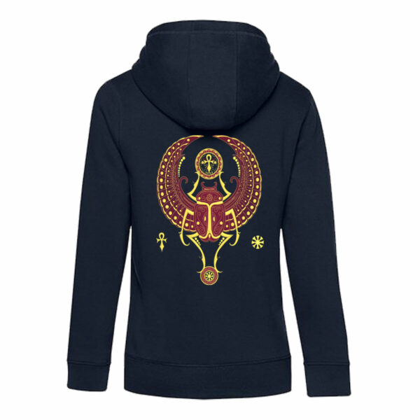 Hoodie Zippé Femme Queen - Broderie Scarabée volant
