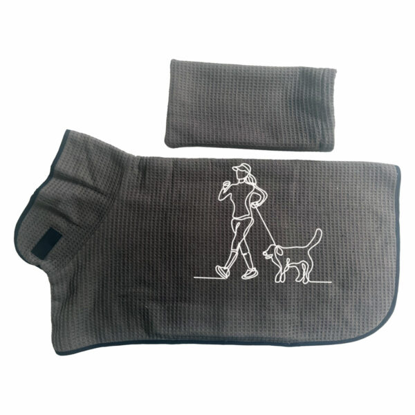 Peignoir pour chien – Broderie Joggeuse