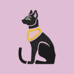 Sweat Femme French - Broderie Chat Égyptien
