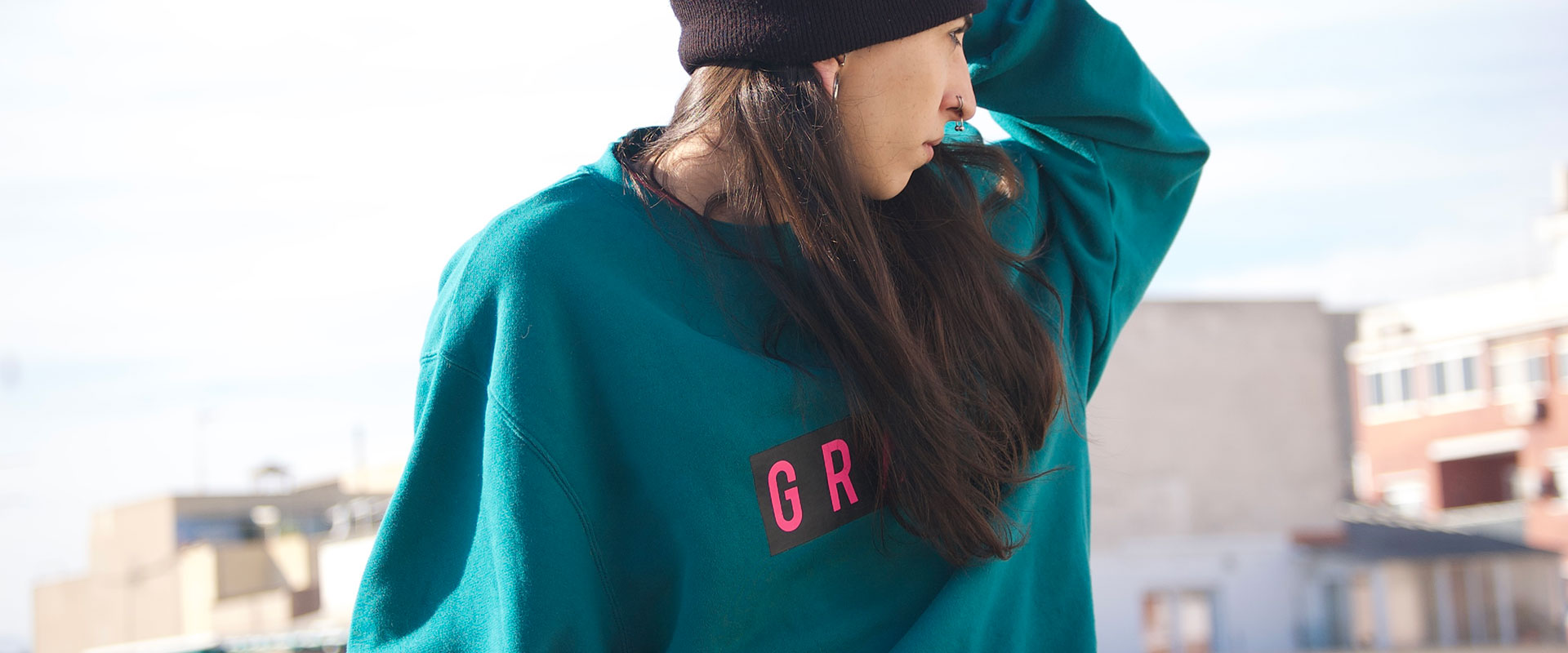 Sweat Femme French - Broderie Éventail asiatique