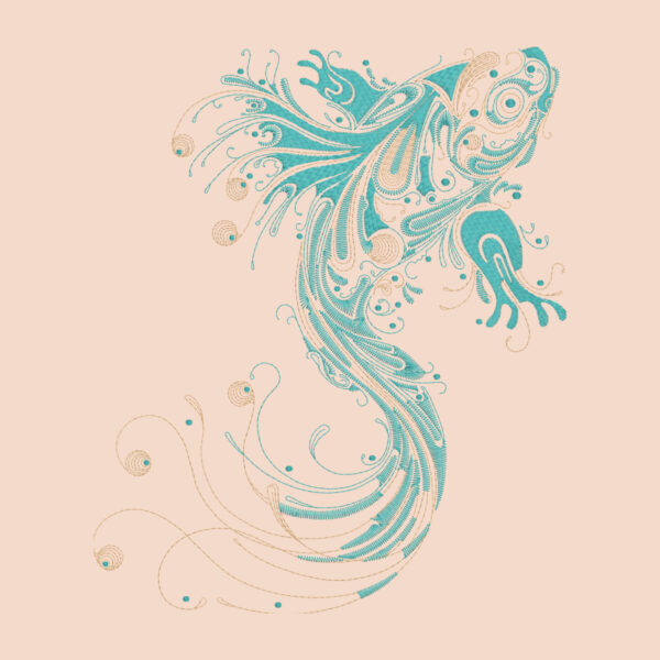 hoodie broderie poisson