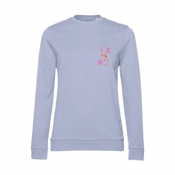 Sweat brodé fleurs de cerisier asie