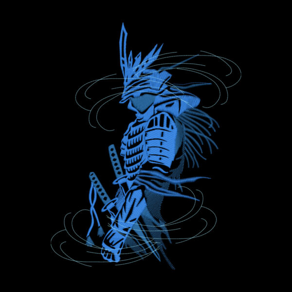 sweat zippé homme broderie samouraï