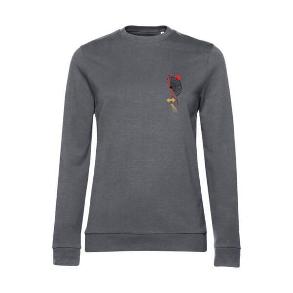 Sweat brodé éventail japonais