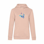 Sweat capuche femme broderie silhouette femme française