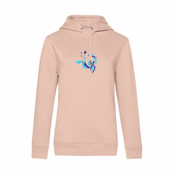 Sweat capuche femme broderie silhouette femme française
