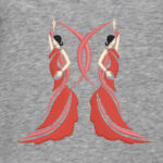 sweat capuche brodé danseuse flamenco